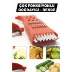 Manosta 3’ü 1 Arada Çok Fonksiyonlu Sebze Doğrayıcı | Spiral Rende + Jülyen Kesici + Soyacak | Pratik-1 adet