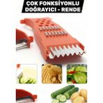 Manosta 3’ü 1 Arada Çok Fonksiyonlu Sebze Doğrayıcı | Spiral Rende + Jülyen Kesici + Soyacak | Pratik - Çok Renkli