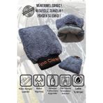 Manosta Extra Kalın Sünger Profesyonel Araba Yıkama Kurulama Cila Eldiveni Mikrofiber Oto Bez - 0315 Gri