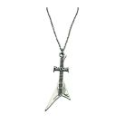 Manowar Elektro Gitar Kolye – Metal Zamak Kaplama, 60 Cm Zincirli Rock Aksesuar