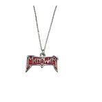 Manowar Müzik Grubu Kolyesi – Kırmızı Logo – 60 Cm Zincir – Heavy Metal Takı