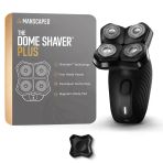 Manscaped The Dome Shaver Plus Erkek Kafa Tıraş Makinesi - Skinsafe Ve Flexadjust Teknolojisine Sahip Dört Çift Yollu Döner Bıçak, Su Geçirmez, Usb-C Şarj, Manyetik Çıkarılabilir Bıçak Pedi