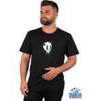 Manta Mnt 2307-1 Kuru Kafa Baskılı Erkek T-Shirt - Siyah