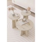 Mantar 3 Lü Zigon Sehpa Iskandinav Stili - Traverten-Yeni stil-Yan sehpa-orta Sehpa 6532465246546523