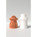 Mantar Evi Mum Silikon Kalıp M1 -Hobbit Evi Mum Silikon Kalıp, Mum Yapım Malzemeleri 9.4 x 7 cm - 1 Adet
