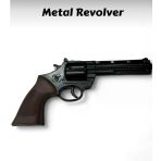 Mantar Kapsüllü Sekiz Patlar Metal Oyuncak Silah 25 Cm Kovboy Revolver Diecast Tabanca