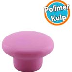 Mantar Kulp Düğme 1 Adet Çekmece Mutfak Mobilya Dolabı Dolap Kulpu Kulbu Plastik Kulp Pembe