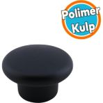 Mantar Kulp Düğme 1 Adet Çekmece Mutfak Mobilya Dolabı Dolap Kulpu Kulbu Plastik Kulp Siyah