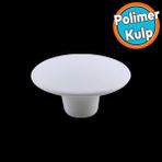 Mantar Kulp Düğme 1 Adet Mobilya Dolabı Çekmece Mutfak Dolap Kulpu Kulbu Plastik Beyaz