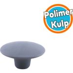 Mantar Kulp Düğme 1 Adet Mobilya Dolabı Çekmece Mutfak Dolap Kulpu Kulbu Plastik Gri
