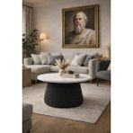 Mantar Sehpa Orta Sehpa (Ofis ,balkon,salon,oturma Odası) 60 cm Çap - beyaz - antrasit