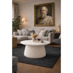 Mantar Sehpa Orta Sehpa (Ofis ,balkon,salon,oturma Odası) 60 cm Çap - beyaz