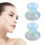 Mantar şeklinde Gua Sha taşı, CEIEVER masaj taşı Gua Sha taş göz flowies yaşlanma karşıtı yüz masajı taş akupresür mantar formu Guasha taşı yüz göz boyun kırışıklıkları giderme SPA rahatlatıcı (C)