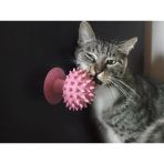 Mantarlı Kedi Kaşıma Oyuncağı (Pembe Renk) Tımar Mantarı Catnip Uyumlu, Duvara Yapıştırılabilir