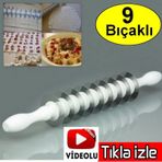 Mantı Merdane Mantı Kesme Merdanesi 9 Bıçaklı Mantı Yapma Aleti 9 Diğer