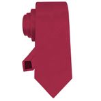 Mantieqingway Erkek Bağları Düz Renk 8 cm Resmi Kravat Dokuma İpek Boyun Kravatları Günlük Elbise, İş, Düğün, Sağdıç, Saten Bordo, M