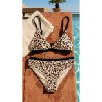 mantis Kadın Leopar Desenli Yüksel Bel Bikini Takım