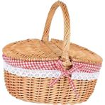 Manual Yıkanabilir I Kırsal Hasır Sepeti Hasır Dokuma Sepet Rattan (Yurt Dışından) - Kahverengi