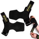 MANUEKLEAR Ağırlık Kaldırma Sapları, Deri Ağırlık Kaldırma Kancaları, Deadliftler için Kayışlar, Pull-up, Ağır Omuz Silkme, Kaymaz, Ayarlanabilir Bilek Sarma Eldiveni, Erkekler ve Kadınlar için, Pedli Destekli Avuç İçi Koruması