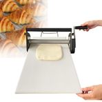 Manuel Hamur Rulo Makinesi Puf Böreği için Paslanmaz Çelik Tezgah Açma Makinesi Yüksek Verimli El Krank Katlanır Hamur Açma Makinesi Ayarlanabilir Kalınlık 0.27mm