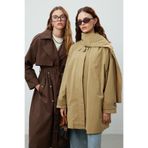 Manuka STOKHOLM ŞAL DETAYLI OVERSIZE TRENÇKOT YEŞİL