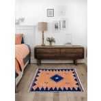 Manyas Geometrik Desenli Yün Halı Kilim 94x121 cm