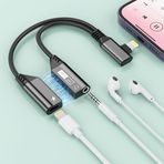 Manyetik 2-IN-1 dik açı yıldırım 3.5mm ses jakı kulaklık ve şarj kablosu adaptörü için iPhone, 90 derece kulaklık dönüştürücü Splitter destek müzik+şarj+HiFi+mikrofon iPhone14 13 12 11
