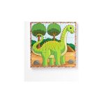 Manyetik Blok Çift Taraflı 9 Parçalı Mıknatıslı DİNOZOR Puzzle - 2 Görsel YapBoz