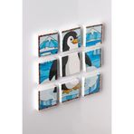 Manyetik Blok Çift Taraflı 9 Parçalı Mıknatıslı PENGUEN - KÖPEK BALIĞI Puzzle - 2 Görsel YapBoz