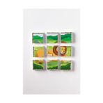 Manyetik Blok Çift Taraflı 9 Parçalı Mıknatıslı Puzzle 2 Görsel Aslan-Zebra YapBoz