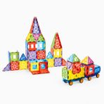 Manyetik Blok Oyuncak Seti 78 Parça, 7,5 cm Renkli Magnetic Building Tiles Eğitici Yapı Oyuncağı, Çocuklar İçin Yaratıcı Zeka ve El Becerisi Geliştirici Manyetik İnşa Seti CPL101