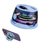Manyetik Bluetooth hoparlör, G200 taşınabilir Bluetooth hoparlör, çoklu RGB renkli ışık, IPX5 su geçirmez, 3D oda sesi, telefon tutucu, mini müzik kutusu, seyahat, dış mekan, bisiklet için (mavi)