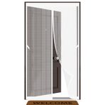 Manyetik cibinlik, 285 x 230 cm, sivrisinek önleyici kapı mıknatısları, sessiz açma ve kapama cibinlik, ahşap, demir, alüminyum kapılar için, beyaz