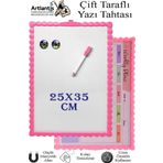 Manyetik Çift Taraflı Yazı Tahtası Renkli 25X35 Cm 1 Adet Çocuklar İçin Silinebilir Mıknatıslı Yazı Tahtası Plastik