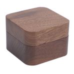 Manyetik Kapatma Vintage Ahşap Velvet Sünger 5.5x5.5x4cm Ile Düğün Teklif Takı Ekranı Için Ahşap Yüzük Tutucu Yüzük Kutusu (tek halka)