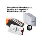 Manyetik Kredi Kartı Koruyucu Temassız Engelleyici Rfid Alüminyum