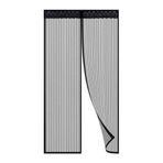 Manyetik sineklik kapı 160 x 195 cm siyah file perde, mıknatıslı kapatmalı, cts dışarıda tutar, balkon, sundurma, oturma odası, çocuk odası için idealdir