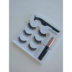 Manyetik Takma Kirpik Mıknatıs Tozlu Eyeliner Cımbızlı Takma Kirpik Set - Siyah