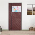 Manyetik termal kapı perdesi, 100 x 190 cm, su geçirmez, pencereli, soğuk ve sıcak için yalıtım perdesi, dış mekan kış kapısı kapağı, yatak odası ve mutfak için otomatik kapanma