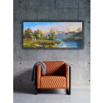 Manzara Doğa El Yapımı Yağlı Boya Tablo 104x56cm