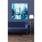 Manzara Şehir El Yapımı Yağlı Boya Tablo 96x95cm