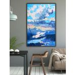 Manzara Soyut El Yapımı Yağlı Boya Tablo 75x104cm