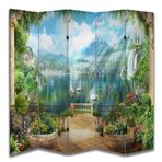 Manzara Tasarımlı Oda Bölücü Paravan 180 x 200 cm