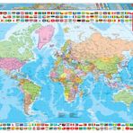 Map of The World With Flags 1500pc Jigsaw Puzzle
