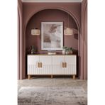 mapahomeliving Dorin Bohem Konsol 4 Kapaklı MDF Mebran Kapak 160 cm Modern Salon Konsolu Aytaşı Ceviz