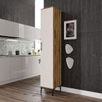 mapahomeliving Plain Metal Ayak Metal Kulp Pla1200 Çok Amaçlı Dolap Mutfak Dolabı Banyo Dolabı Ayakkabılık Balkon Dolabı Killer Ekru Ceviz
