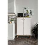 mapahomeliving Simple Çok Amaçlı Dolap Mutfak Balkon Kiler Banyo Ayakkabılık Dolabı Ekru Ceviz