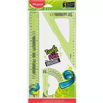 Maped 30 cm Yeşil Twist'n Flex Esnek Cetvel Gönye Seti