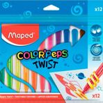Maped Color Peps Çevirmeli Mum Boya 12 Renk 3154148606123