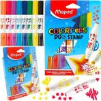 Maped Color'peps Duo Stamp Mühürlü Jumbo Keçeli Kalem 8'li 846808 - Karışık